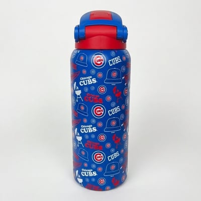 Chicago Cubs Pegasus 32oz. Game Day Pennant Stainless Steel ProPress Water Bottle