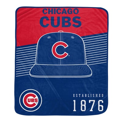 Chicago Cubs Pegasus Block Stripe Logo 50" x 60" Ultra Soft Blanket