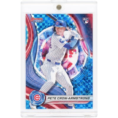 Pete Crow-Armstrong Chicago Cubs 2024 Bowman Best Blue X-Fractor #17 #19/150 Rookie Card 
