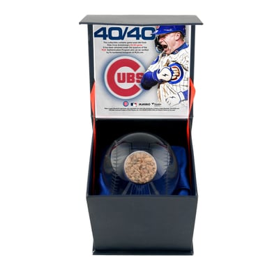 Pete Crow-Armstrong Chicago Cubs Fanatics Authentic 40/40 Club Crystal Baseball with Game-Used Dirt from September 24, 2026