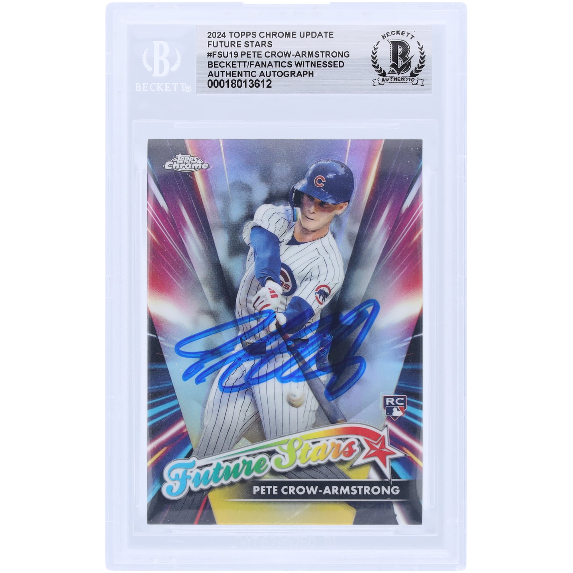 Pete Crow-Armstrong Chicago Cubs Autographed 2024 Topps Chrome 