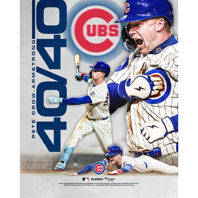 Pete Crow-Armstrong Chicago Cubs Unsigned Fanatics Authentic 40/40 Club Collage Photograph