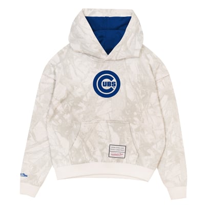  Chicago Cubs Mitchell & Ness Preschool Ghosted Pop Over Hoodie - White
