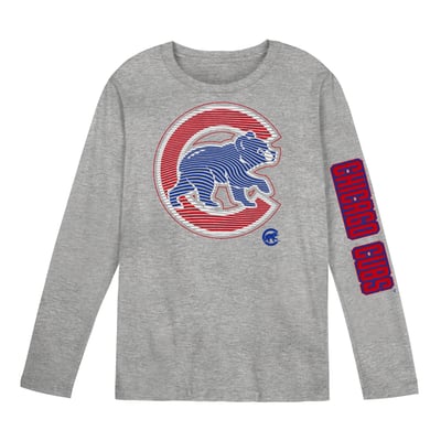 Chicago Cubs Outerstuff Preschool Air Raid Long Sleeve T-Shirt - Gray