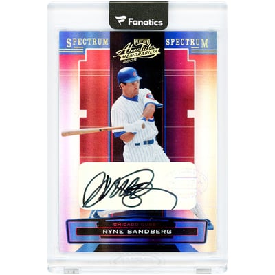 Ryne Sandberg Chicago Cubs Autographed 2005 Playoff Absolute Memorabilia Spectrum #187 #30/50 Card 