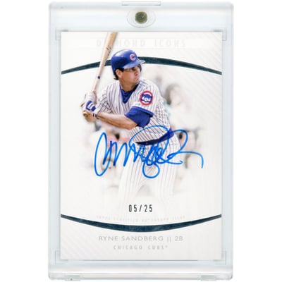 Ryne Sandberg Chicago Cubs Autographed 2017 Topps Diamond Icons #AU-RS #5/25 Card