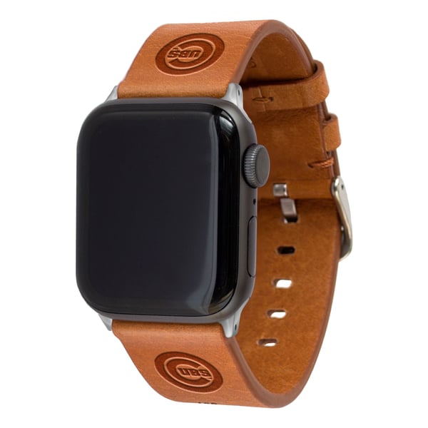Chicago Cubs Tan Leather Apple Watch Band
