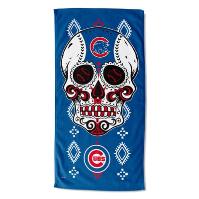 Chicago Cubs The Northwest Group 30" x 60" Candy Skull Printed Beach Towel