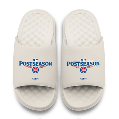 Chicago Cubs ISlide Unisex 2026 MLB Postseason Motive Slide Sandals - Cream