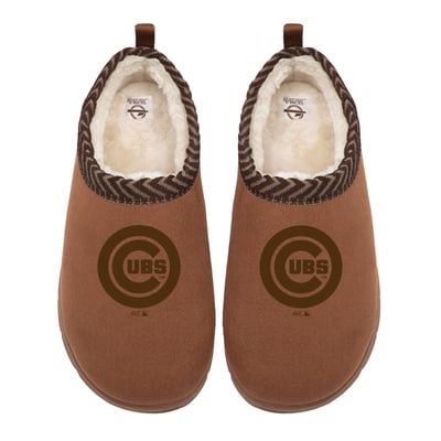 Chicago Cubs ISlide Unisex Tonal Logo Mission Slippers - Tan
