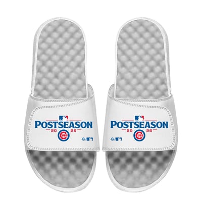 Chicago Cubs ISlide Unisex 2026 MLB Postseason Slide Sandals - White