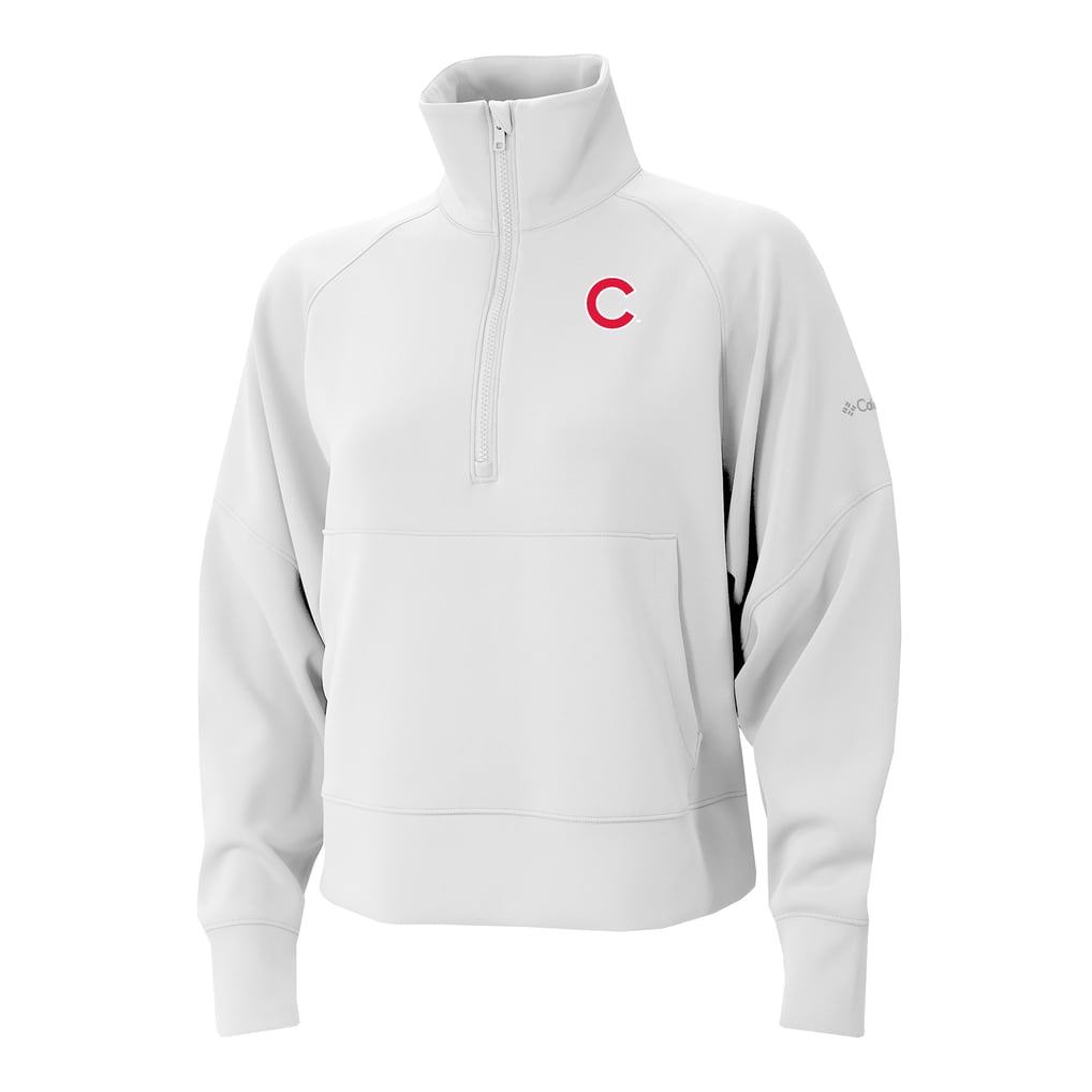 Chicago Cubs Columbia Women's Wickhams Hills Raglan Omni-Wick Quarter-Zip Pullover - White
