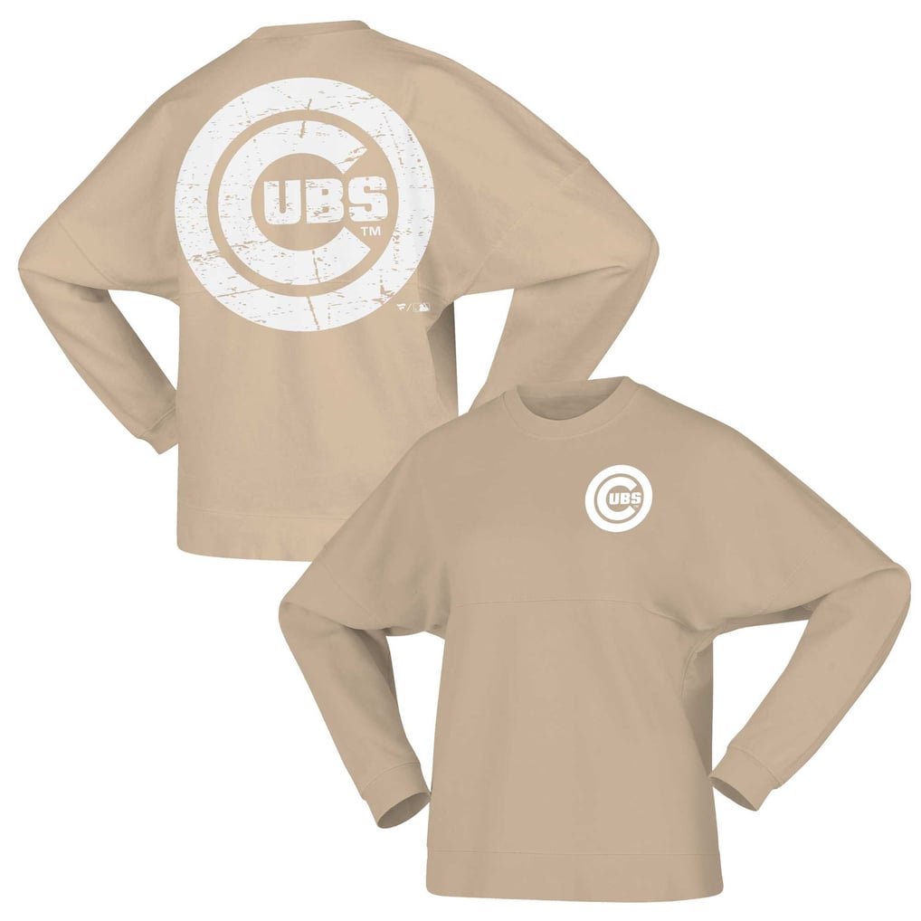 Chicago Cubs Fanatics Women's Branded Fleece Pullover Sweatshirt - Tan