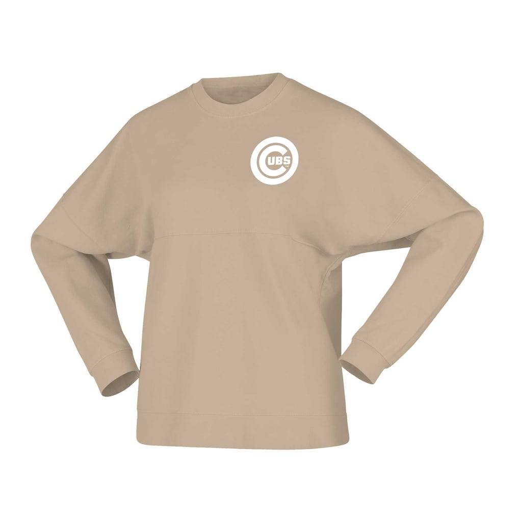 Chicago Cubs Fanatics Women's Branded Fleece Pullover Sweatshirt - Tan
