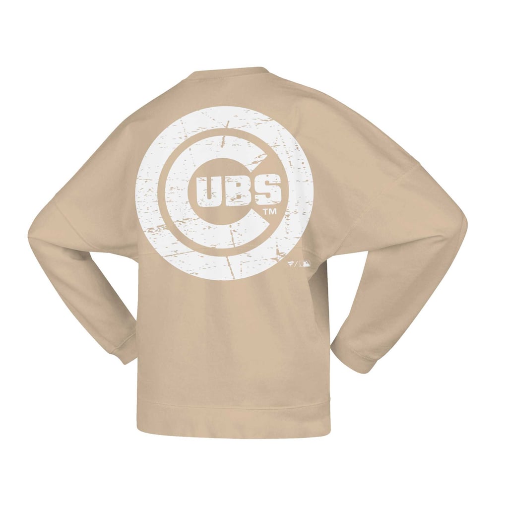 Chicago Cubs Fanatics Women's Branded Fleece Pullover Sweatshirt - Tan