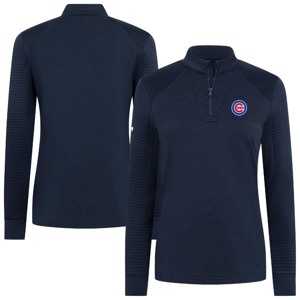 Chicago Cubs Levelwear Women's Power Insignia 2.0 Quarter-Zip Pullover Top - Navy