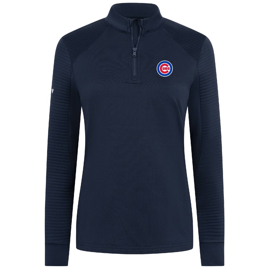 Chicago Cubs Levelwear Women's Power Insignia 2.0 Quarter-Zip Pullover Top - Navy