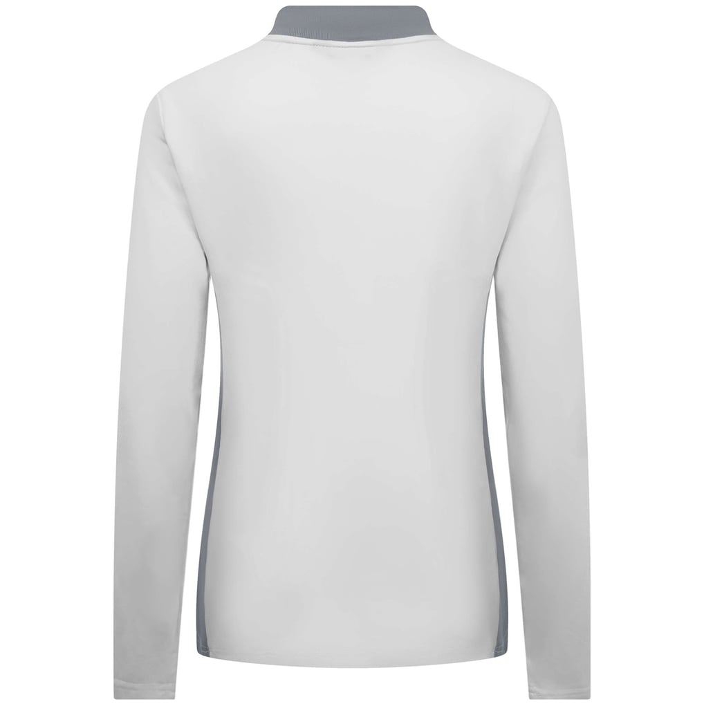  Chicago Cubs Levelwear Women's Moxie Insignia Quarter-Zip Pullover - White