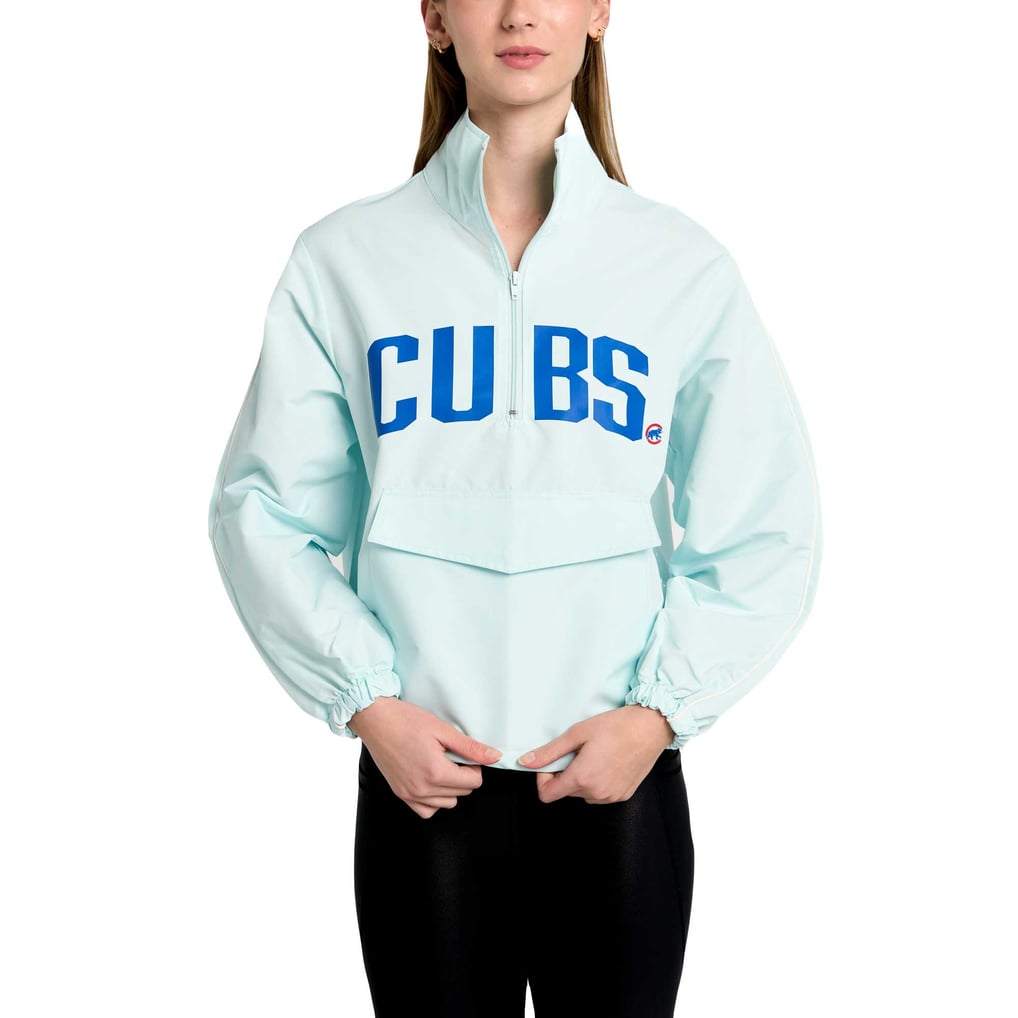 Chicago Cubs Lusso Women's Parker Half-Zip Jacket - Light Blue