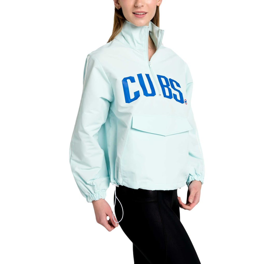 Chicago Cubs Lusso Women's Parker Half-Zip Jacket - Light Blue