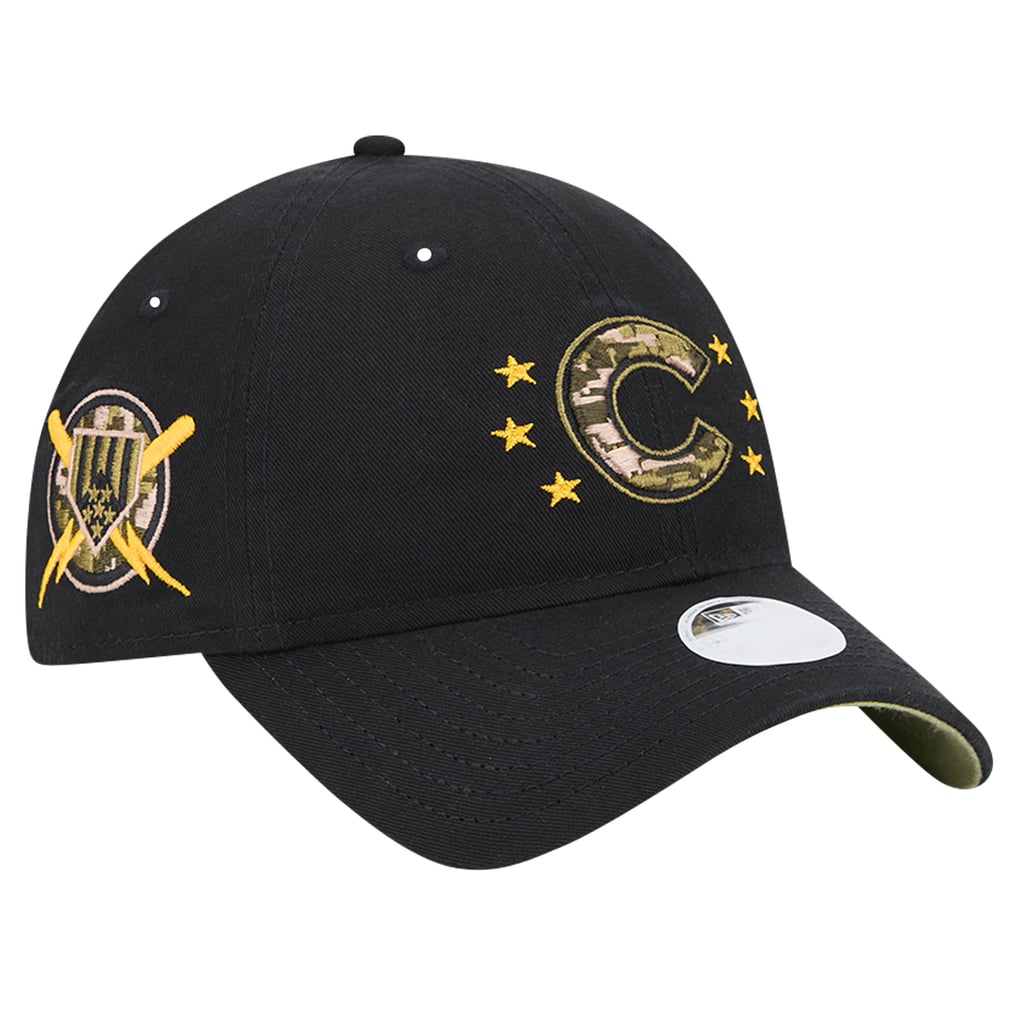 Chicago Cubs New Era Women's 2024 Armed Forces Day 9TWENTY Adjustable Hat - Black
