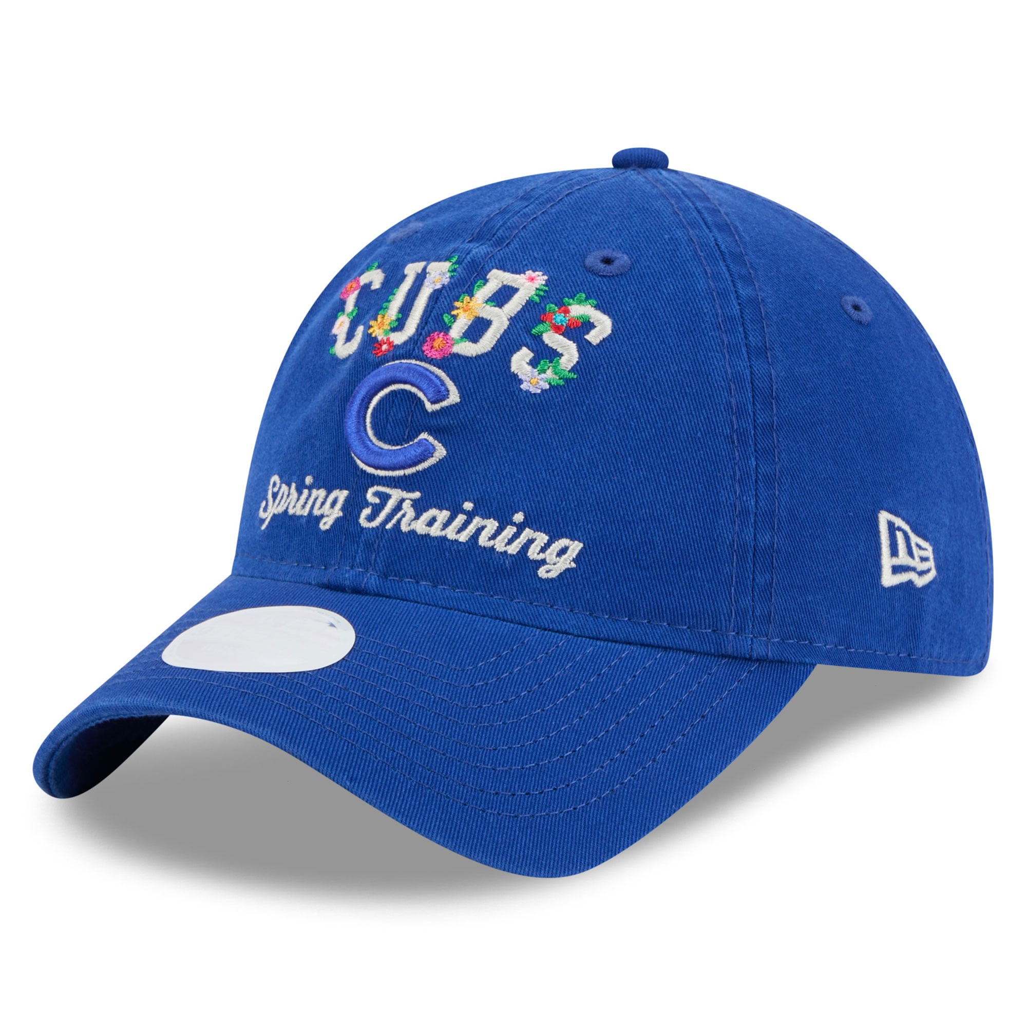 New Era 9TWENTY Women\'s Chicago Cubs Blue Floral Baseball Strapback Hat Cap Chicago Cubs Floral Women main image 2