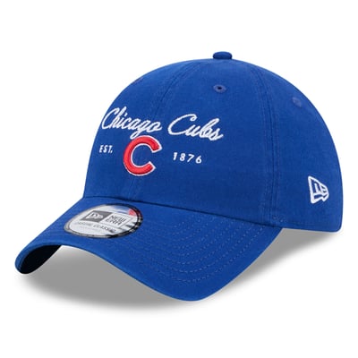  Chicago Cubs New Era Women's Script Casual Classic Adjustable Hat - Royal