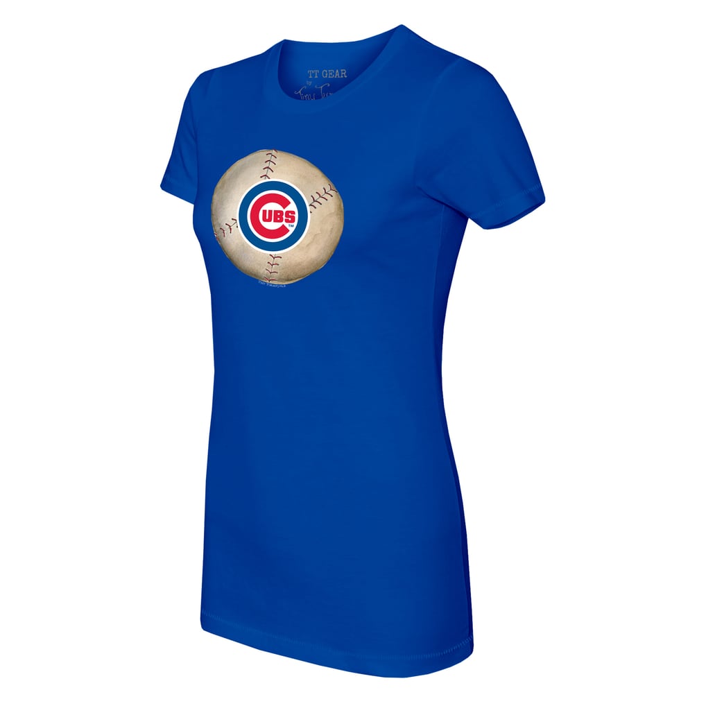 Chicago Cubs Tiny Turnip Women's Stitched Baseball T-Shirt - Royal