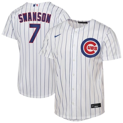 Dansby Swanson Chicago Cubs Nike Youth Home Replica Jersey - White