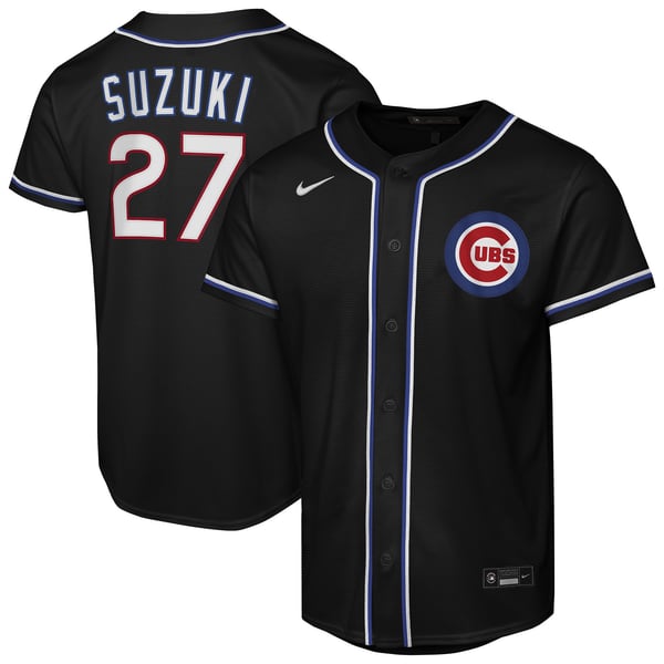 Youth Chicago Cubs Seiya Suzuki Nike Black Fashion Replica Player 