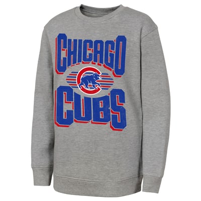 Chicago Cubs Outerstuff Youth Jet Stream Sweatshirt - Gray