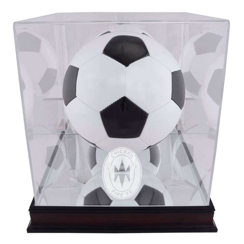 Chicago Fire Fanatics Authentic Mahogany Team Logo Soccer Ball Display Case