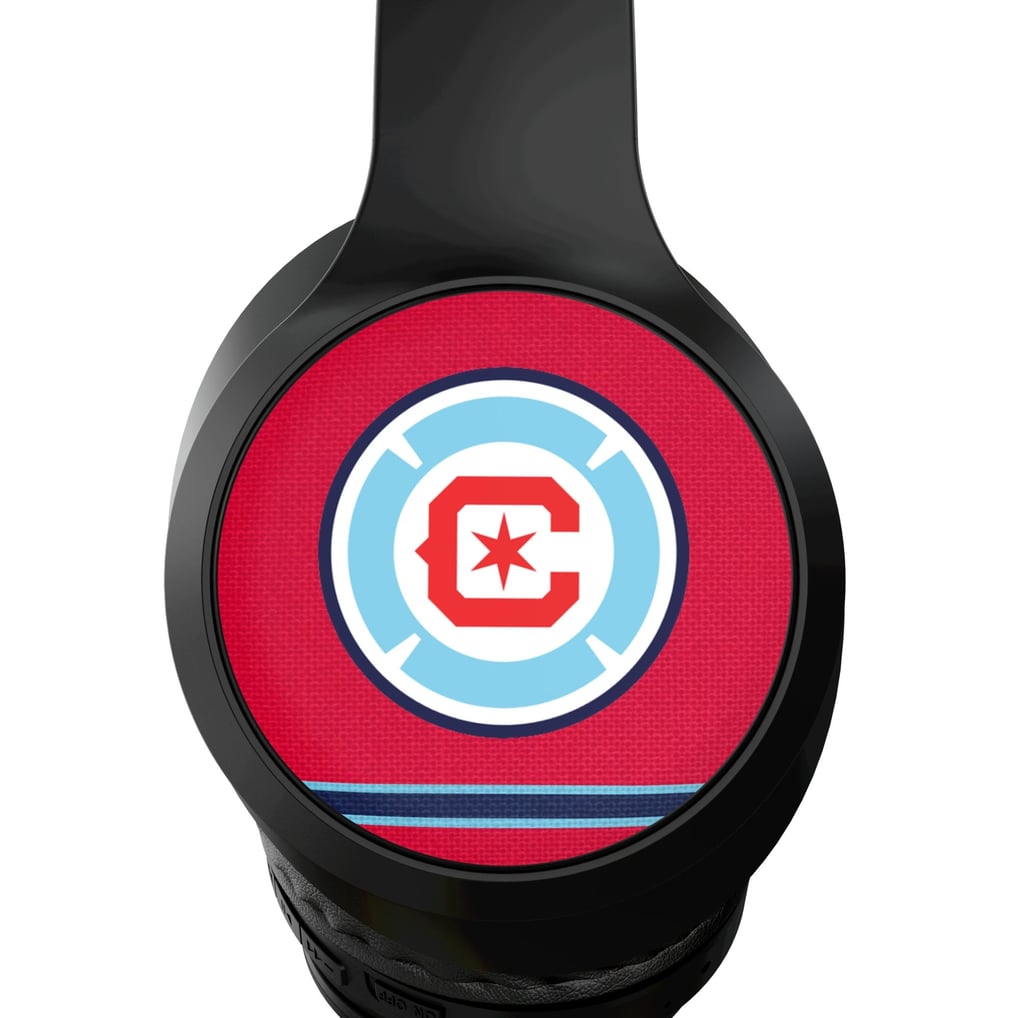Chicago Fire Keyscaper Stripe Wireless Bluetooth Headphones With Case