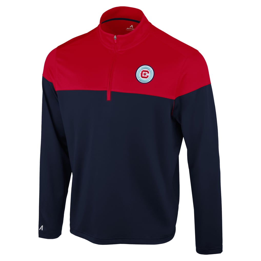 Chicago Fire Antigua Hinder Quarter-Zip Pullover - Navy/Red