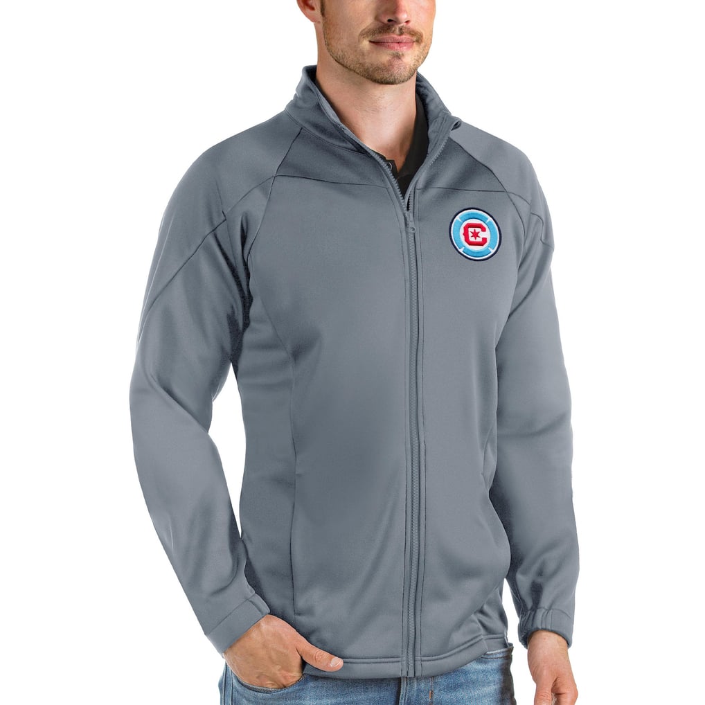 Chicago Fire Antigua Links Full-Zip Golf Jacket - Steel