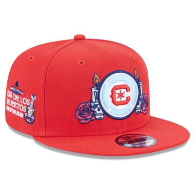  Chicago Fire New Era Day of the Dead 9FIFTY Snapback Hat - Red