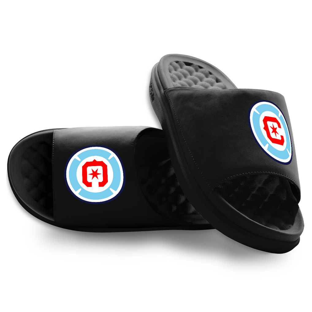 Chicago Fire ISlide Unisex Primary Motive Slide Sandals - Black