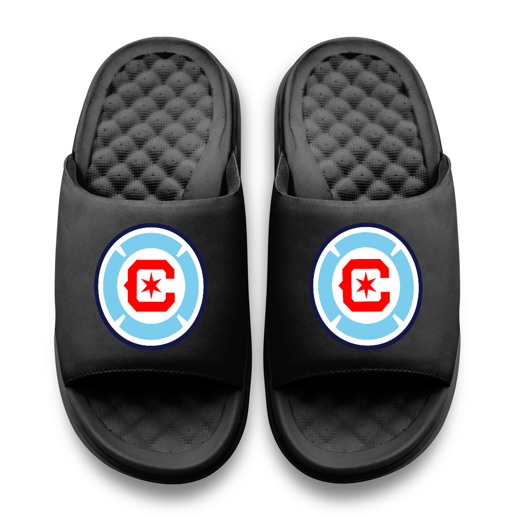 Chicago Fire ISlide Unisex Primary Motive Slide Sandals - Black