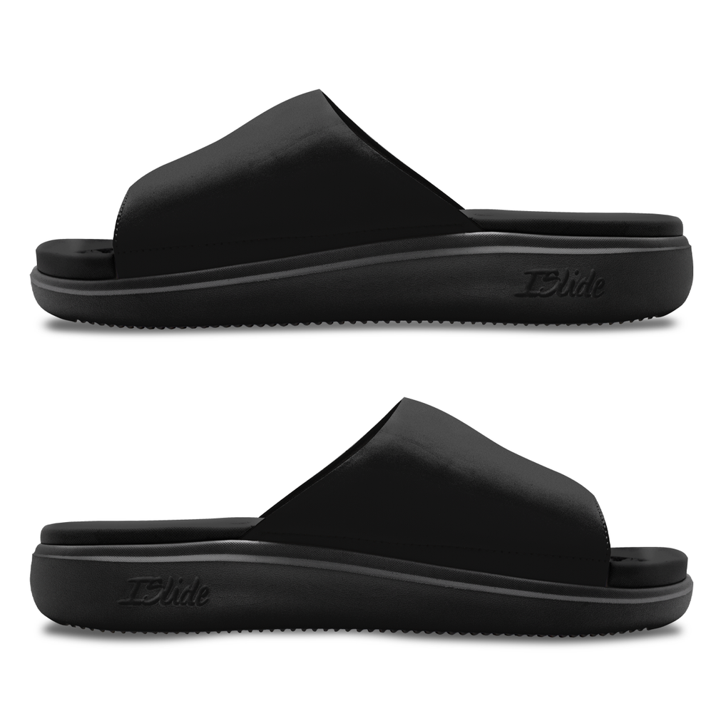 Chicago Fire ISlide Unisex Primary Motive Slide Sandals - Black