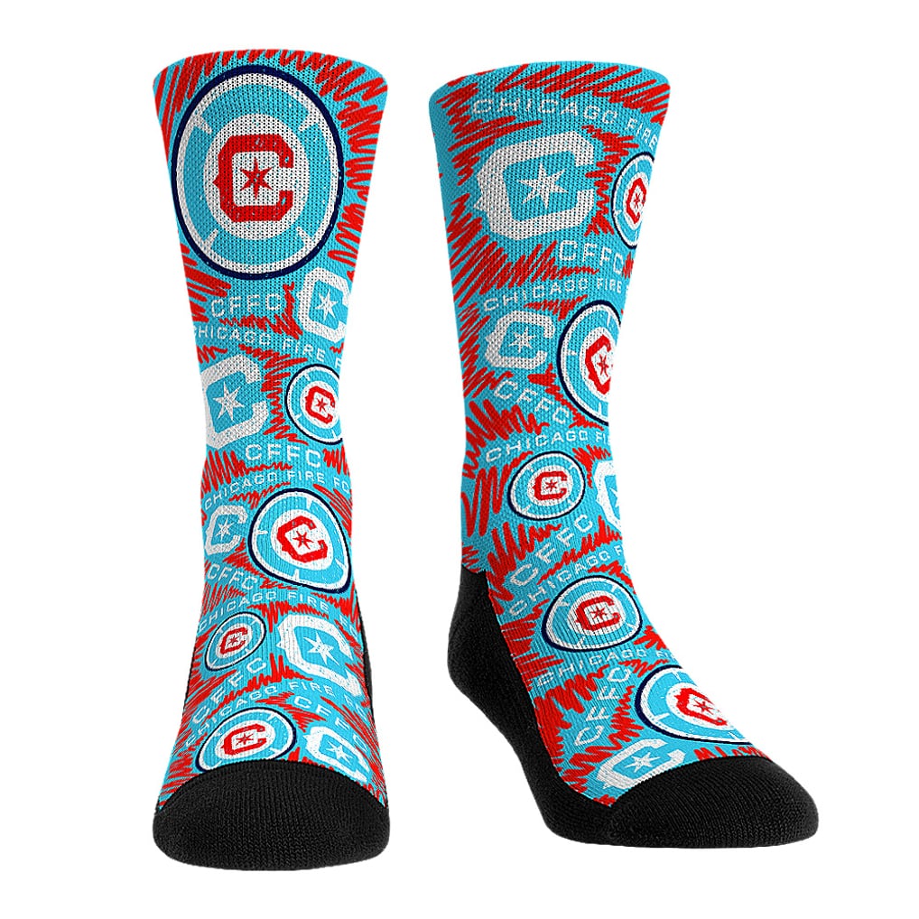  Chicago Fire Rock Em Unisex Three-Pack Crew Socks Set - Light Blue