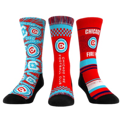  Chicago Fire Rock Em Youth Three-Pack Crew Socks Set - Light Blue