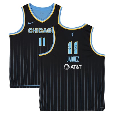 Gabriela Jaquez Chicago Sky Autographed Fanatics Authentic Nike Black Explorer Jersey with "26 #5 Pick" Inscription 