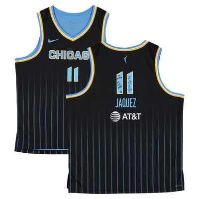 Gabriela Jaquez Chicago Sky Autographed Fanatics Authentic Nike Black Explorer Jersey with Multiple Inscriptions - Limited Edition #5/5