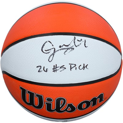 Gabriela Jaquez Chicago Sky Autographed Fanatics Authentic Wilson Indoor/Outdoor Basketball with "26 #5 Pick" Inscription 