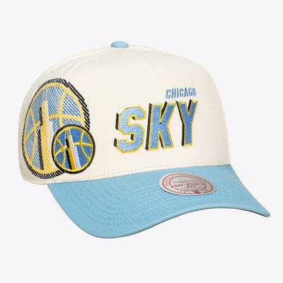 Chicago Sky Mitchell & Ness Unisex Big Time Pro Crown Adjustable Hat - Cream