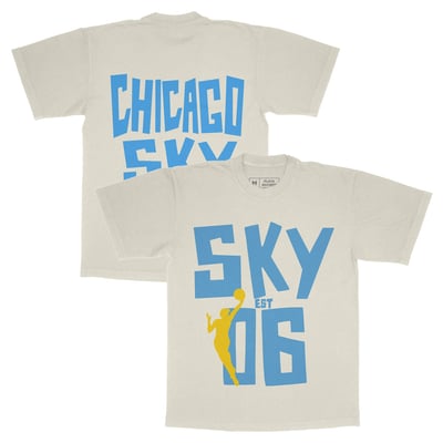  Chicago Sky Playa Society Unisex Est T-Shirt - Oatmeal