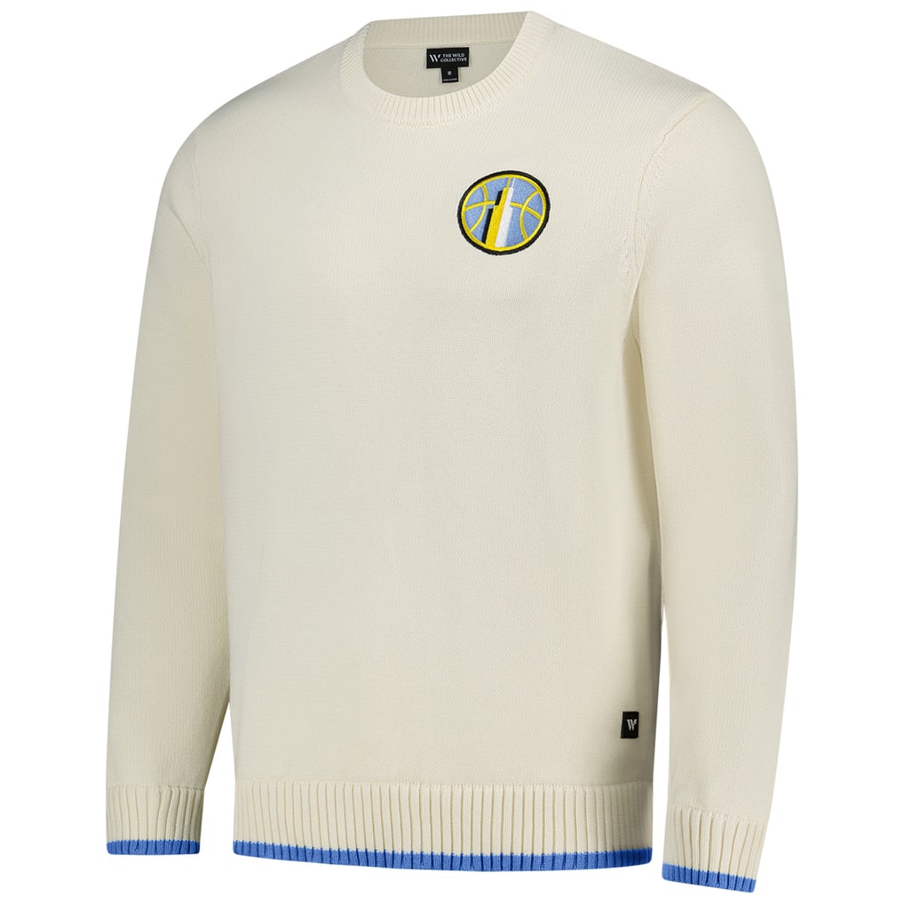  Chicago Sky The Wild Collective Unisex Jacquard Pullover Sweater - Cream