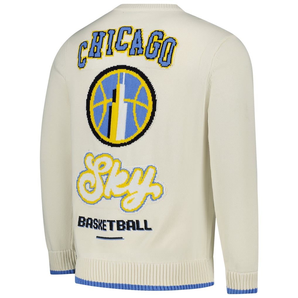  Chicago Sky The Wild Collective Unisex Jacquard Pullover Sweater - Cream