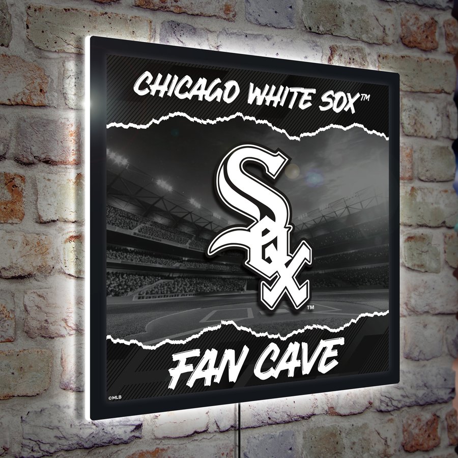 Chicago White Sox 23" LED Fan Cave Square-Shaped Lighted Wall Sign