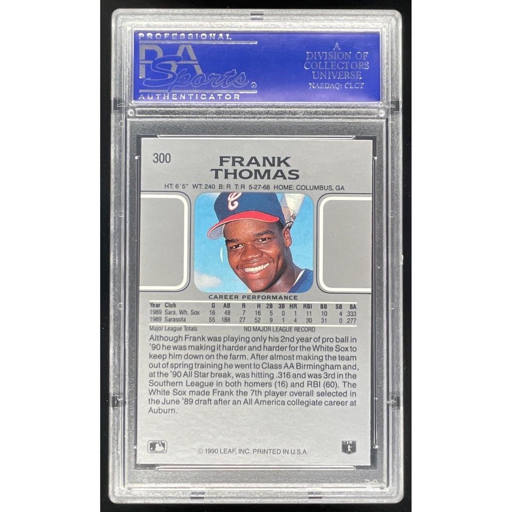 1990 Leaf #300 Frank Thomas UER RC PSA 9